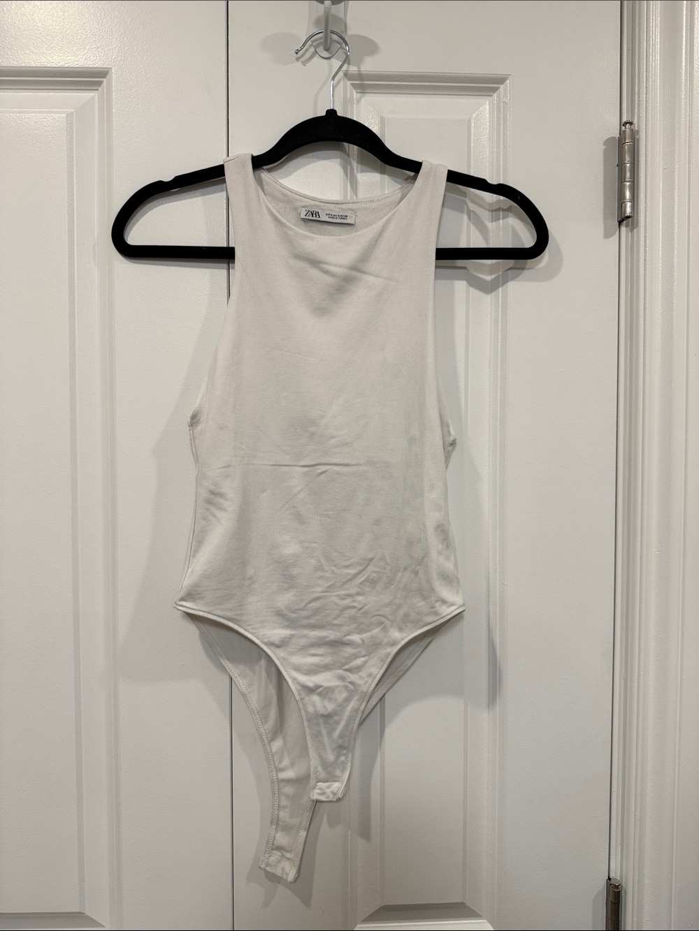 Zara White High Neck Bodysuit